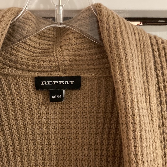 Repeat Cashmere Cardigan Size 40 Waffle Knit - Picture 2 of 2